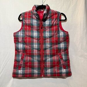 Lands’ End Women’s Holiday Vest Size Small 6-8 EUC Fall Winter Plaid